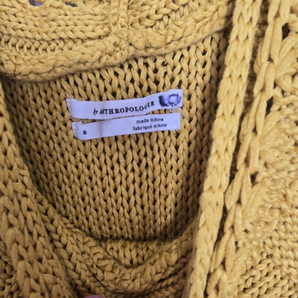 Anthropologie Mustard Yellow Knit Sleeveless Sweater - Picture 4 of 5